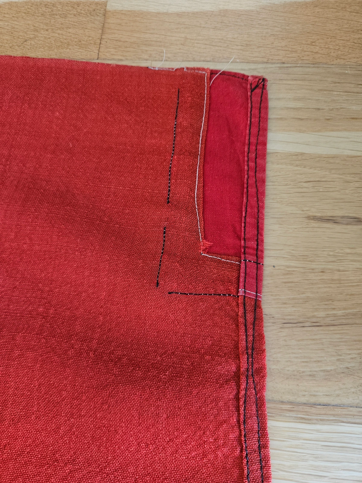 Hoist stitching and repair seam