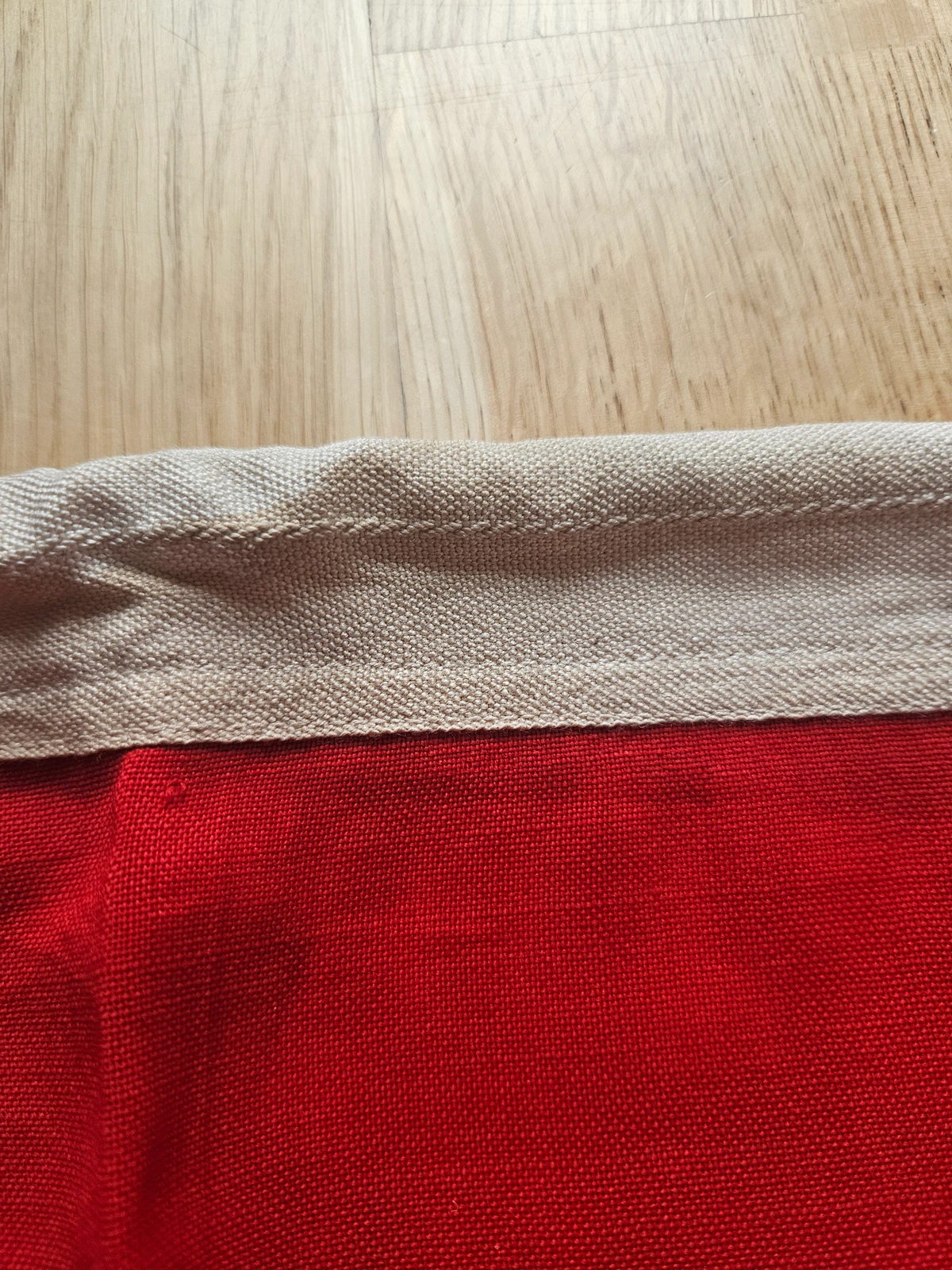 Reverse view — seams and stitch program visible.