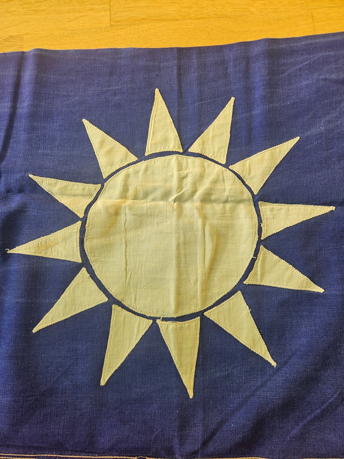 Canton front, double-appliquéd sun