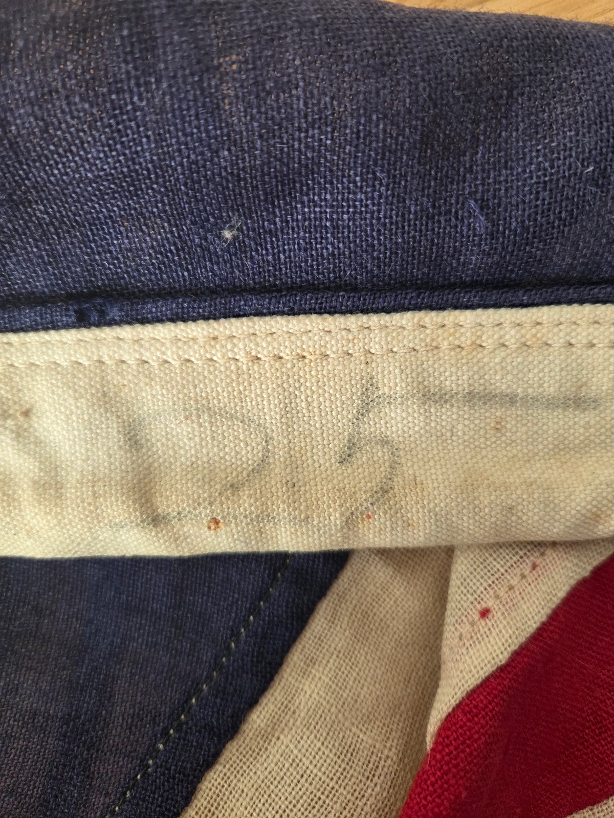 Header underside with pencil inspection mark "25"