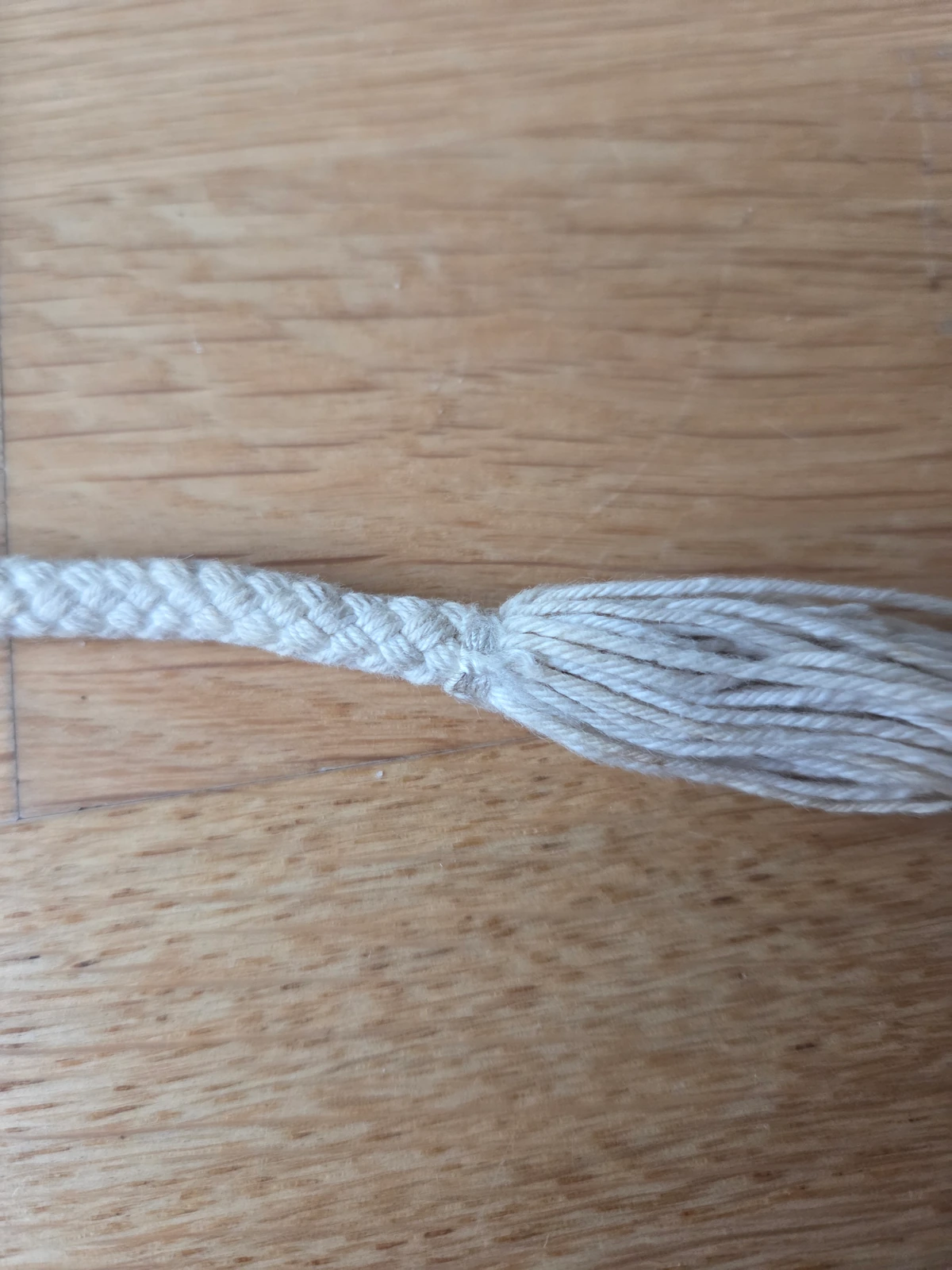 Rope end with original braided finish