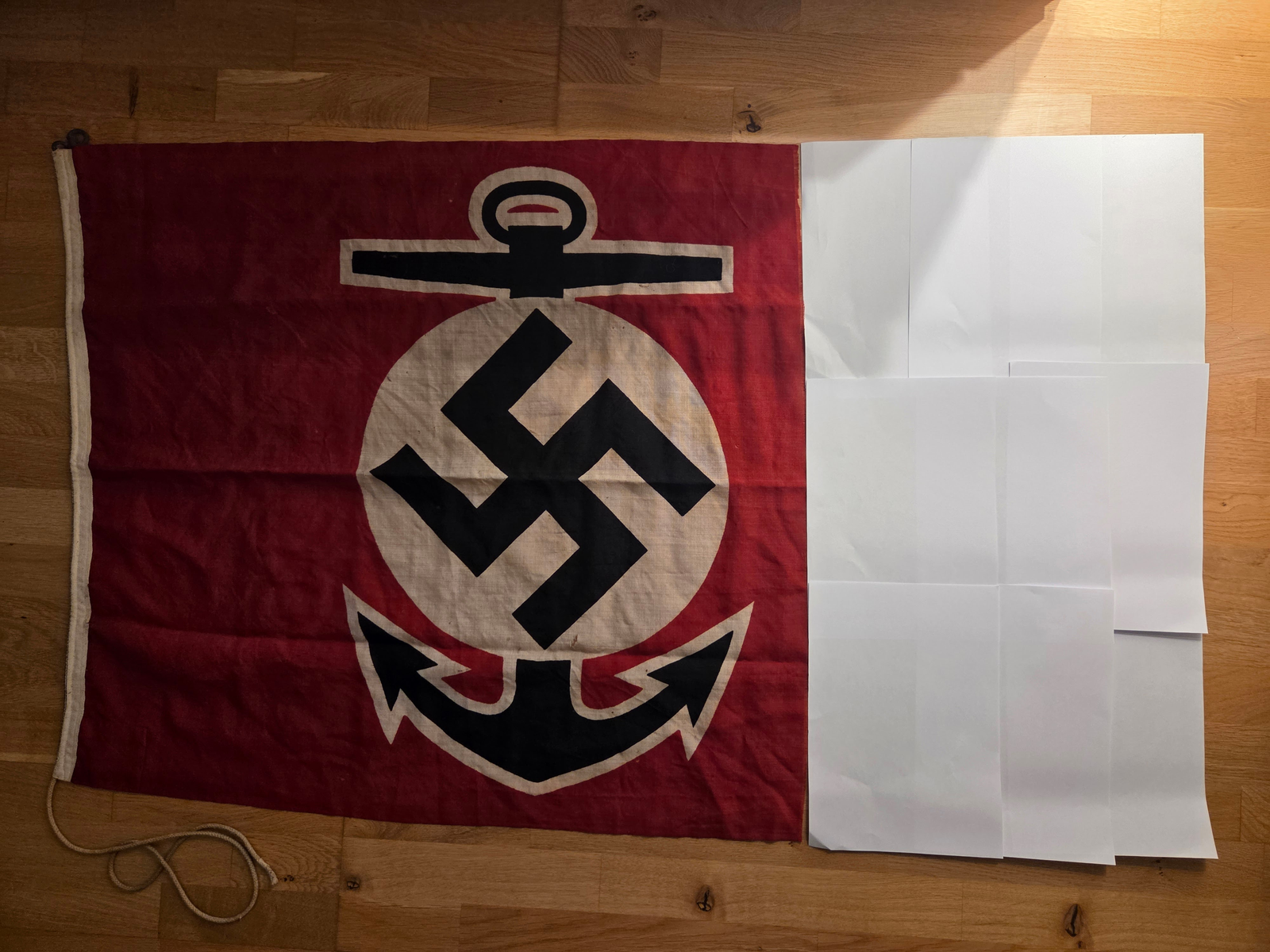 Size analysis: sheets mark the ~48 cm missing at the fly to restore the standard 80 × 135 cm (3:5); current length is 87 cm.