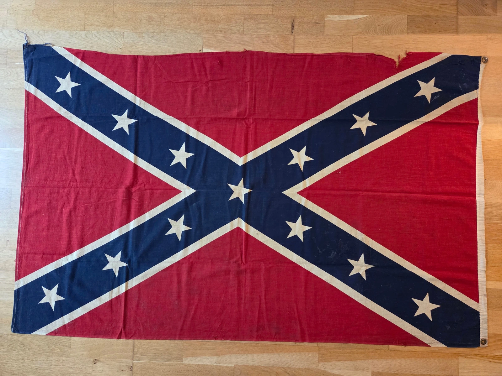 Confederate 'Southern Cross' flag, printed cotton, 85×140 cm (FG-054)