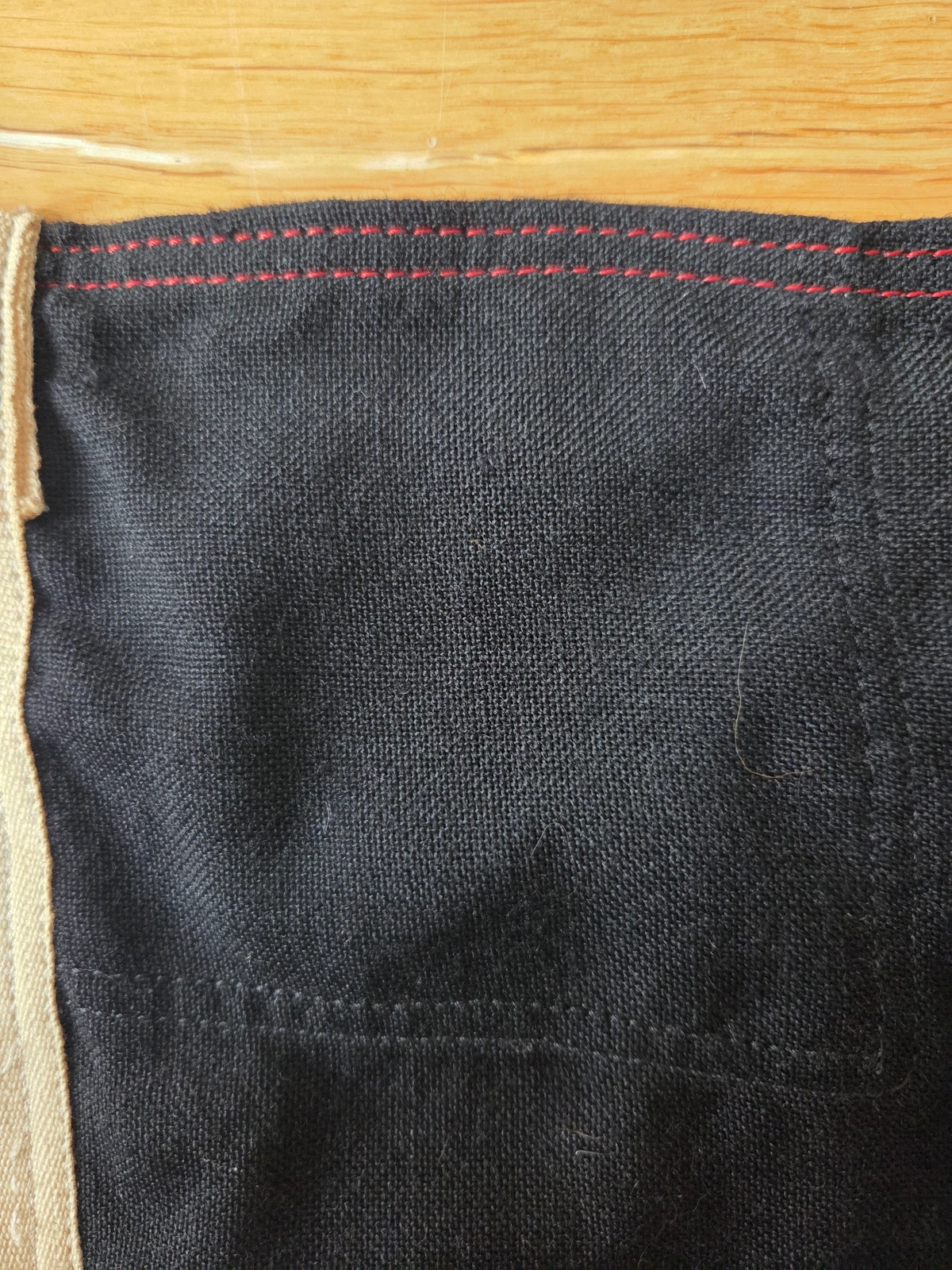 Upper hoist reinforcement stitching