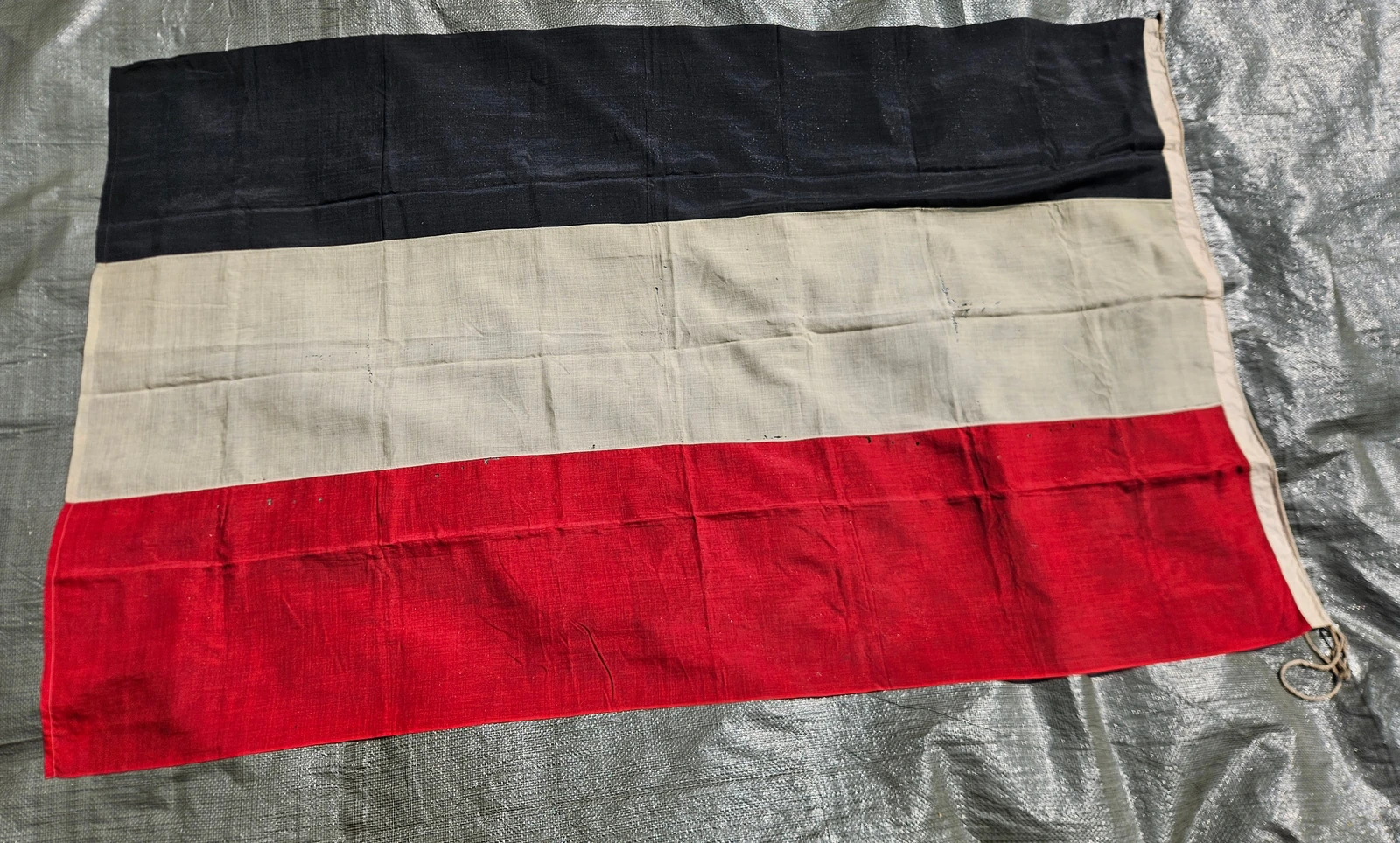 German Empire wool flag, full view