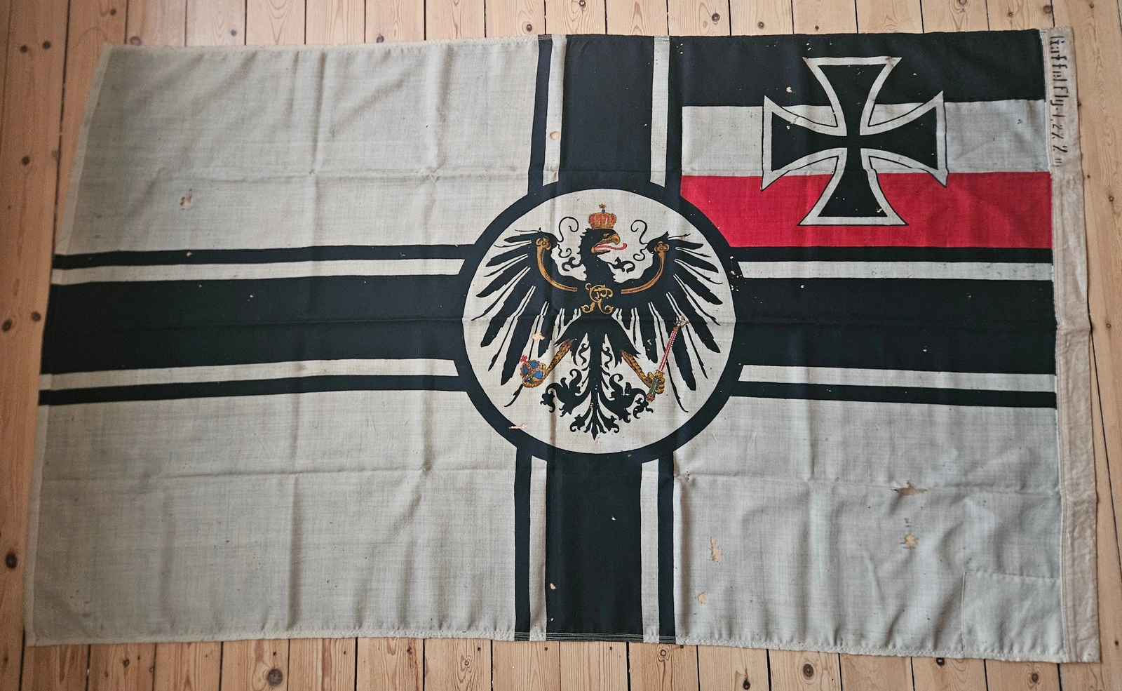 Full view of Imperial German Gaffel Flag