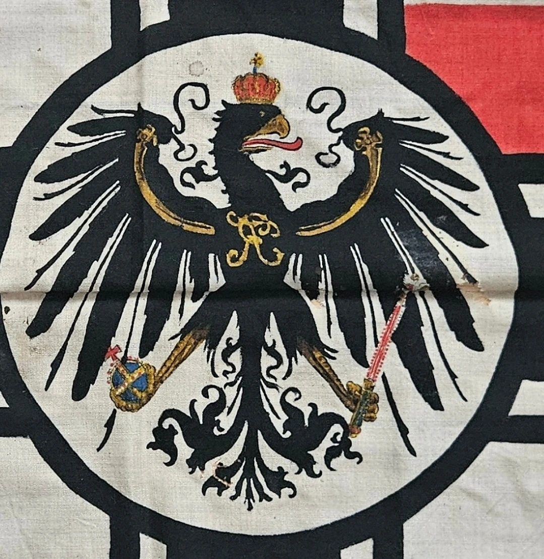 Crowned Prussian eagle on the Imperial German Reichskriegsflagge