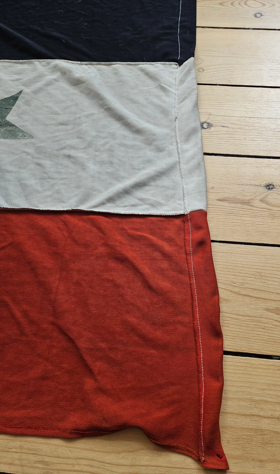 Top edge fold and fraying