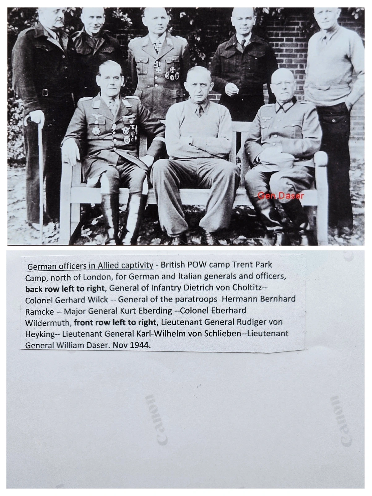 Daser in POW camp
