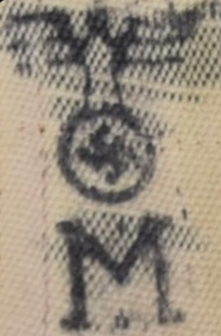 Comparable Kriegsmarine Adler über M acceptance marking on transitional Reichskriegsflagge