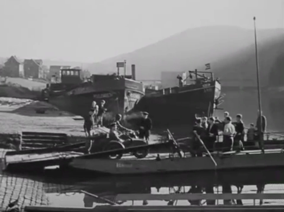 Still from 'I Was a Male War Bride' (1949) showing vessel flying the C-Doppelstander