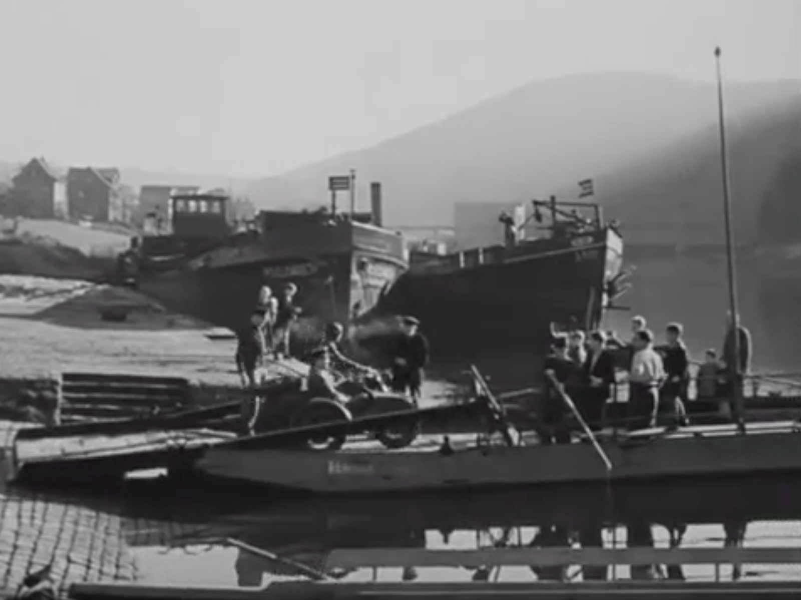 Still from 'I Was a Male War Bride' (1949) showing vessel flying the C-Doppelstander